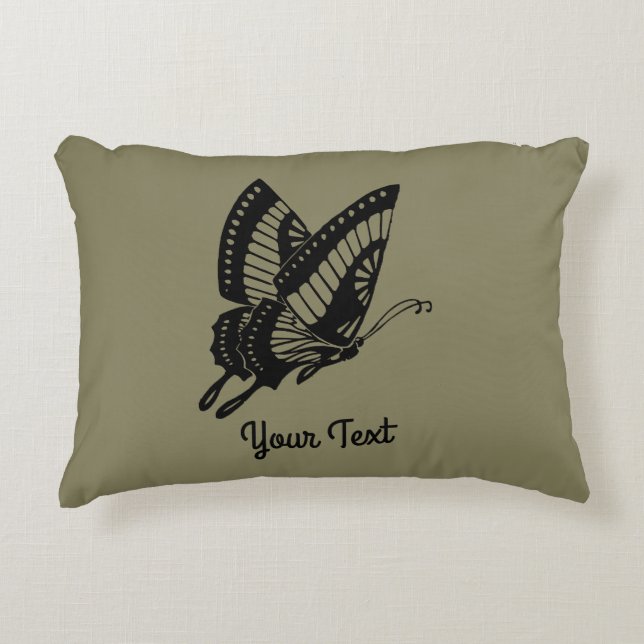 Butterfly Silhouette Accent Kussen (Voorkant)