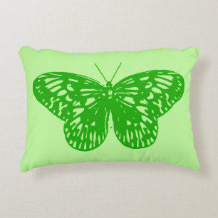 Butterfly sketch, kalkgroen accent kussen