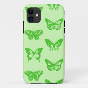 Butterfly sketch, kalkgroen iPhone 11 hoesje