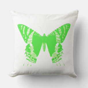 Butterfly sketch, kalkgroen kussen