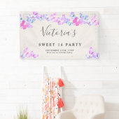 Butterfly Skies roze Waterverf Butterflies Spandoek (Insitu)