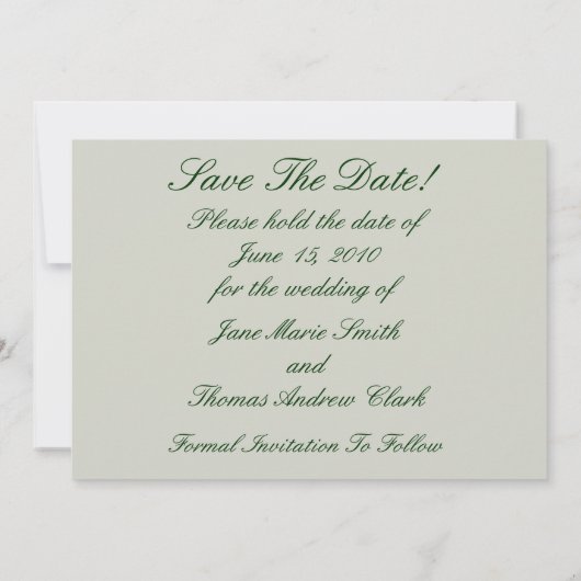 Butterfly slaat de datum op save the date (Achterkant)