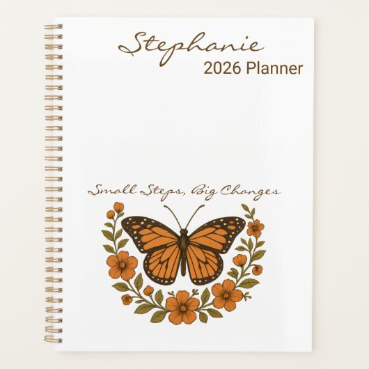 Butterfly Small Steps Big Changes Planner (Devant)