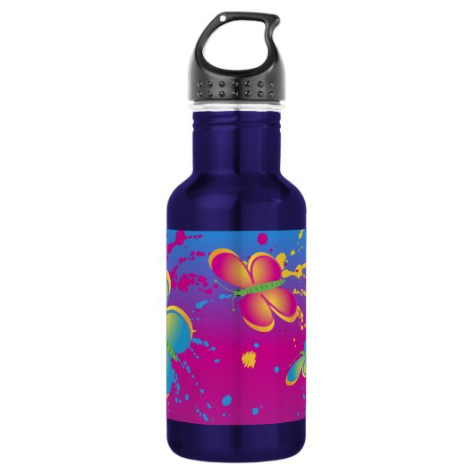Butterfly Splash Waterfles (Voorkant)