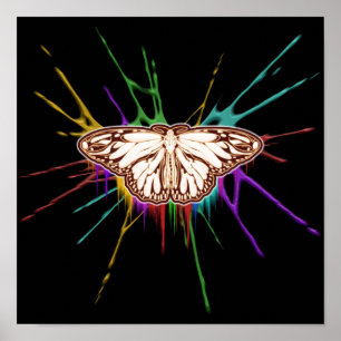 Butterfly Splat Poster