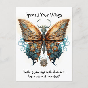 Butterfly Spreid je vleugels veel succes Briefkaart