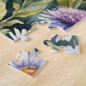 Butterfly Spring Meadow Wildflowers Watercolor Legpuzzel (Zijkant)