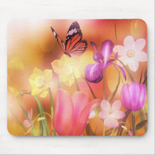 Butterfly Spring sun dans mousepad Muismat