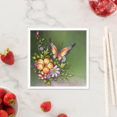 Butterfly Standard Cocktail Napkins Servet (Insitu)