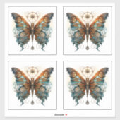 Butterfly Steampunk Metal Gear vlinders Sticker (Vel)