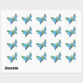 Butterfly-sticker/Cute Cartoon-Butterfly Vierkante Sticker (Vel)