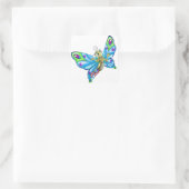 Butterfly-sticker/Cute Cartoon-Butterfly Vierkante Sticker (Tas)