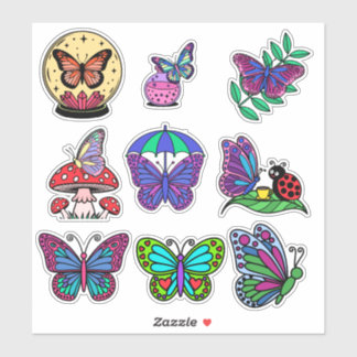 Butterfly Sticker Pack voor kinderen - Kleurrijk, 