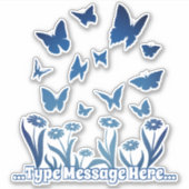 Butterfly Sticker Personalized Butterfly Decal (Voorkant)
