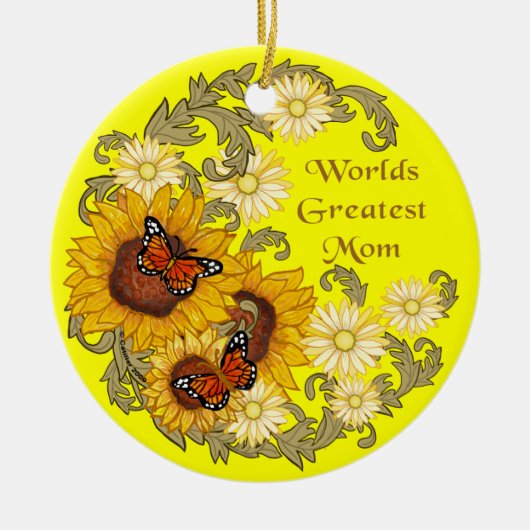Butterfly Sunflower Mom ornament (Voorkant)