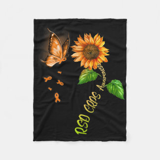 Butterfly Sunflower RSD CRPS Bewustzijn Fleece Deken
