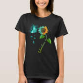 Butterfly Sunflower Scleroderma Awareness T-shirt (Voorkant)