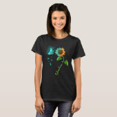 Butterfly Sunflower Scleroderma Awareness T-shirt (Voorkant volledig)