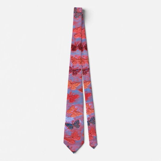 Butterfly Sunset Necktie Stropdas (Voorkant)