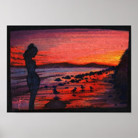 Butterfly Sunset Poster (Voorkant)