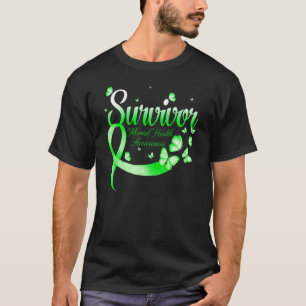Butterfly Survivor Mental Health Awareness T-shirt