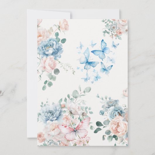 Butterfly Sweet 16 verjaardag Kaart (Achterkant)