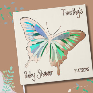 Butterfly Sweet Palette Baby shower Roos Gold Gastenboek