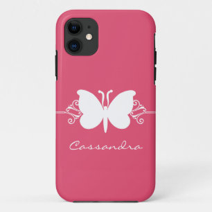 Butterfly Swirl CM ID iPhone 5 Hoesje, Roze 11 Hoesje