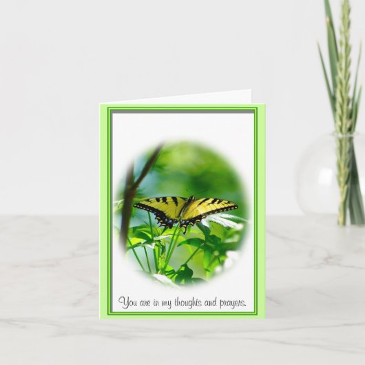 Butterfly Sympathy Note Kaart (Voorkant)