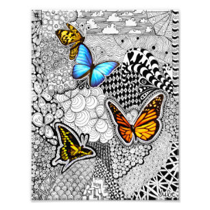 Butterfly Tangle Foto afdrukken Afdruk