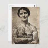 Butterfly Tattoo Girl Briefkaart (Voorkant / Achterkant)