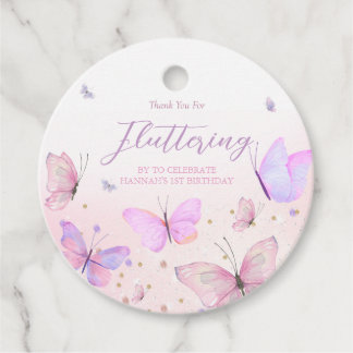 Butterfly Thema Ronde Favor Tags Bedankjes Labels