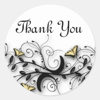 Butterfly Theme Ronde Sticker