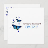 Butterfly ThMED Wedding Invitation Kaart (Voorkant / Achterkant)