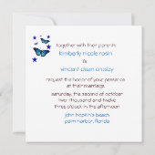 Butterfly ThMED Wedding Invitation Kaart (Achterkant)