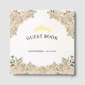 Butterfly Tiara Quinceanera en or floral (Verso)