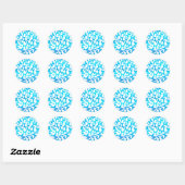 Butterfly Toss (Blauw) Ronde Sticker (Vel)