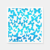 Butterfly Toss (Blauw) Servet (Voorkant)
