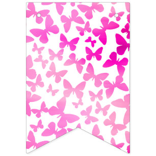 Butterfly Toss (roze) Vlaggetjes