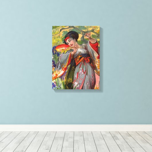 Butterfly Touch Canvas Afdruk (Insitu (Houten vloer))