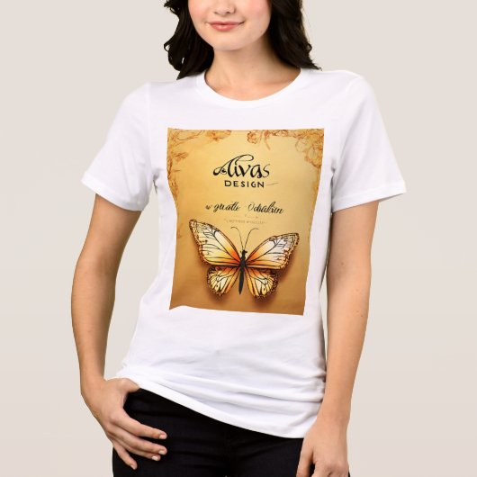 Butterfly Tri-Blend Shirt (Voorkant)