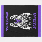 Butterfly Tribal ...epilepsie Fleece Deken (Voorkant (Horizontaal))