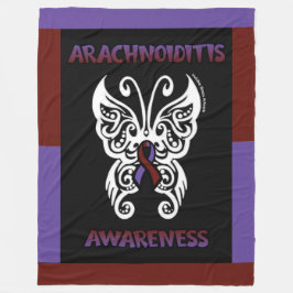 Butterfly/Tribale.. Arachnoiditis Fleece Blanket Deken