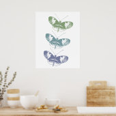 Butterfly Trio Poster (Keuken)