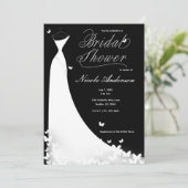 Butterfly Trouwjurk Bruids Douche Uitnodiging (Staand voorkant)