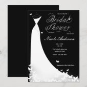 Butterfly Trouwjurk Bruids Douche Uitnodiging (Voorkant / Achterkant)