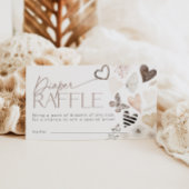 Butterfly Valentijnse Baby Luier Raffle Ticket Informatiekaartje