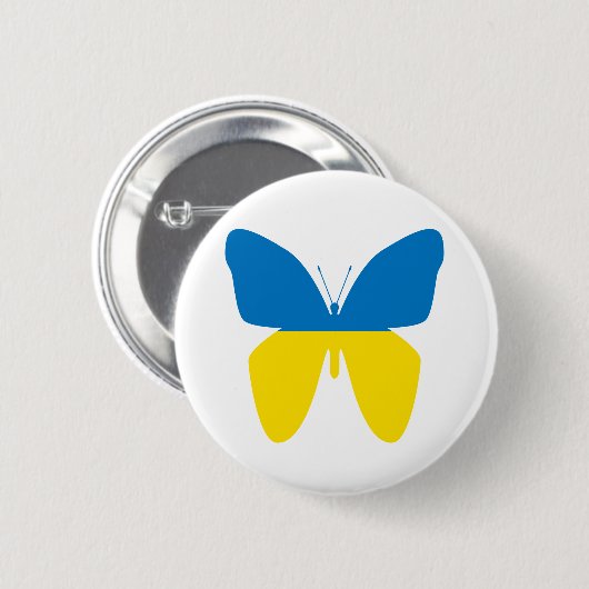 Butterfly van Oekraïne Ronde Button 5,7 Cm (Voorkant /achterkant)