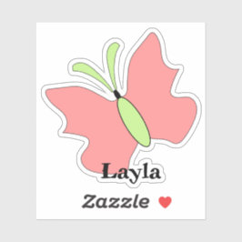 Butterfly Verjaardag Custom Cut Vinyl Sticker