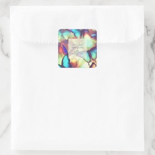 Butterfly Verjaardag Stickers (Tas)